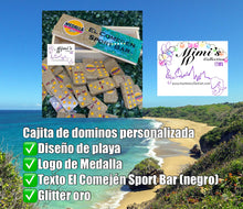 Cargar imagen en el visor de la galería, Personalized Wooden Box for Dominoes