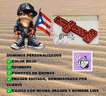 Load image into Gallery viewer, Coquí PR Inspired Red Dominoes