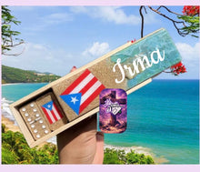 Load image into Gallery viewer, Puerto Rico & Flag 3 Color Decal Dominoes