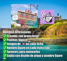 Cargar imagen en el visor de la galería, Puerto Rico & Flag 3 Color Decal Dominoes