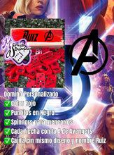 Cargar imagen en el visor de la galería, Avengers Inspired Red Dominoes
