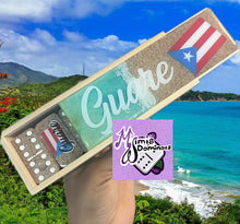Cargar imagen en el visor de la galería, Puerto Rico & Flag 3 Color Decal Dominoes