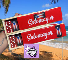 Cargar imagen en el visor de la galería, Puerto Rico Flag Red Dominoes