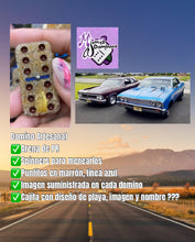 Cargar imagen en el visor de la galería, Puerto Rico Sand & Classic Cars Image Dominoes