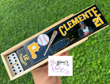 Cargar imagen en el visor de la galería, Roberto Clemente Inspired Black & White Dominoes