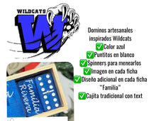 Cargar imagen en el visor de la galería, Wildcats Inspired Blue Dominoes
