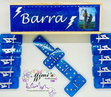 Cargar imagen en el visor de la galería, Blue Personalized Dominoes