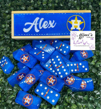 Load image into Gallery viewer, Astros Houston Inspired Blue Dominoes