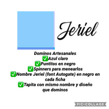 Cargar imagen en el visor de la galería, Jeriel Light Blue Personalized Dominoes