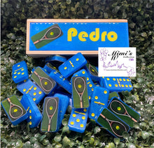 Load image into Gallery viewer, Tennis Inspired Blue Dominoes