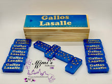 Cargar imagen en el visor de la galería, Blue Personalized Dominoes