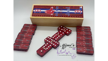 Cargar imagen en el visor de la galería, Red Sox Inspired Red Dominoes (Personalized Box)