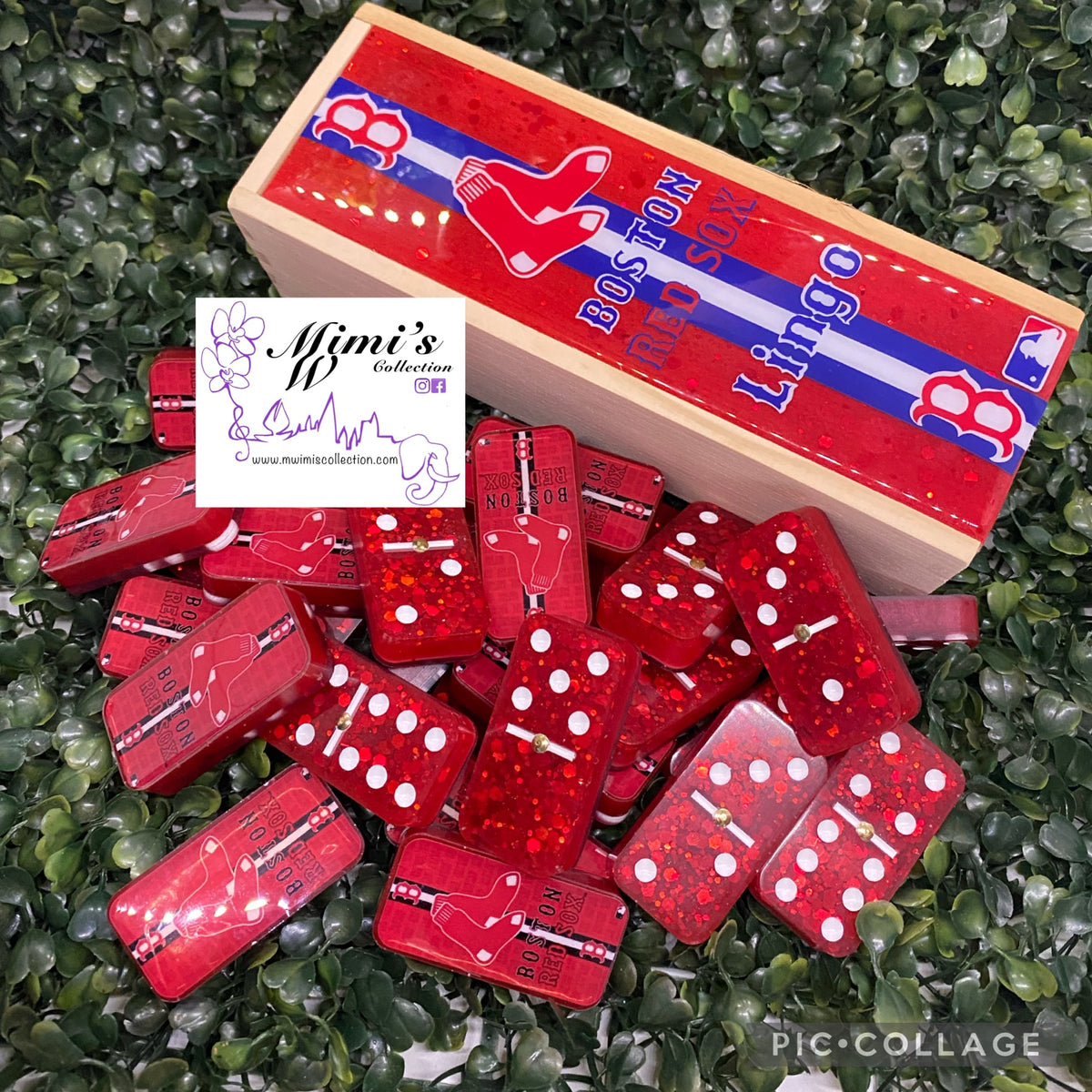 Red Sox Inspired Red Dominoes (Personalized Box) – MWimi's Collection