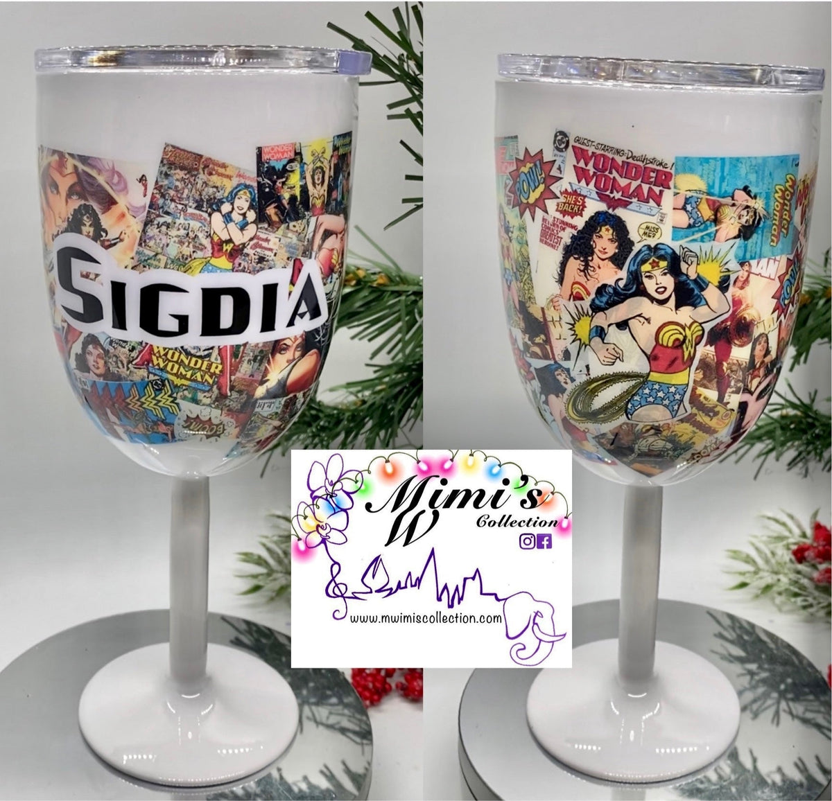 Wonder woman best sale wine glass