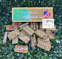 Cargar imagen en el visor de la galería, Coquí & PR Flag Dominoes (Dark Blue)