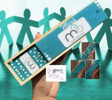 Load image into Gallery viewer, Human Resources Inspired Turquoise Dominoes
