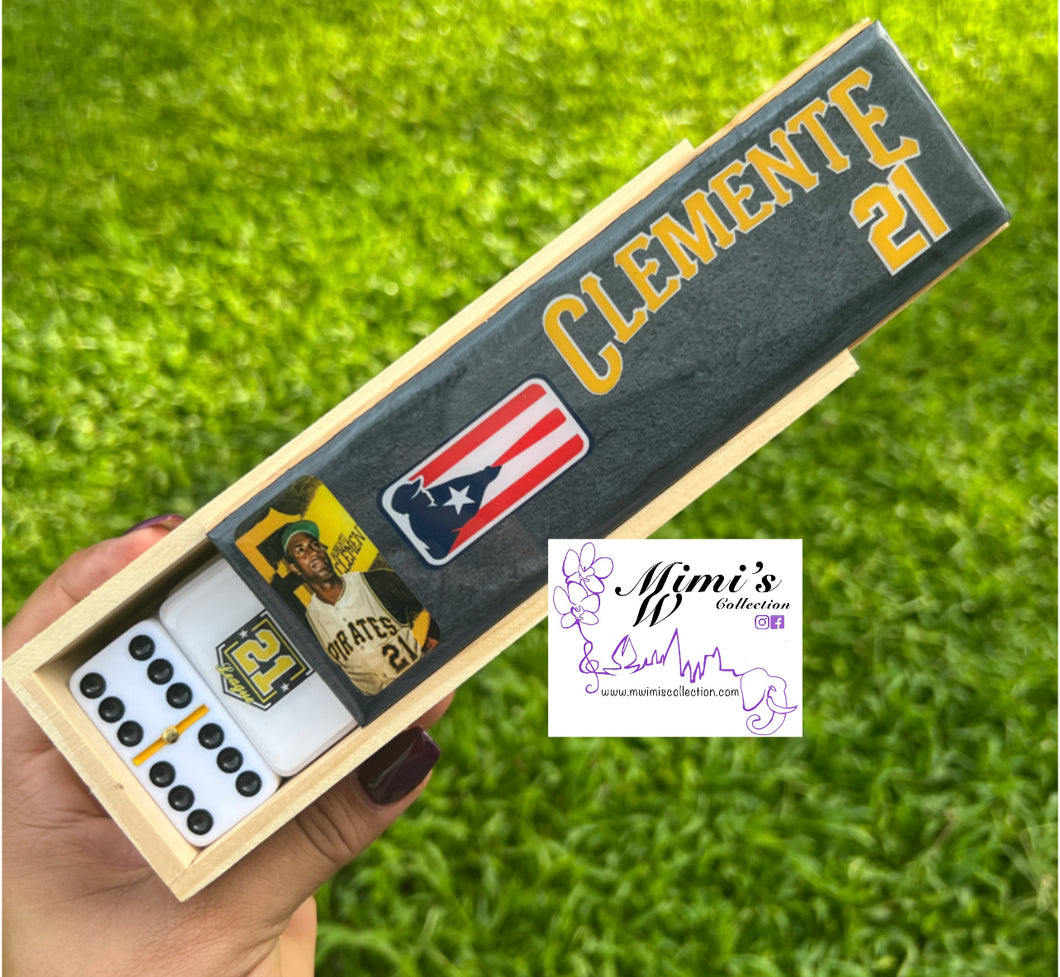 “Ready to Ship” Roberto Clemente Inspired Traditional Dominoes