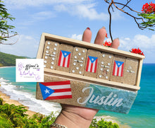 Cargar imagen en el visor de la galería, Puerto Rico &amp; Flag 3 Color Decal Dominoes
