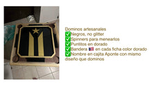Load image into Gallery viewer, PR Black &amp; Gold Dominoes
