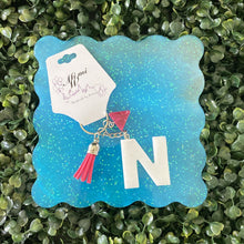 Load image into Gallery viewer, Glitter Letters Keychain
