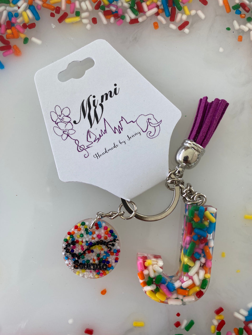 Be Sweet Letter Keychain