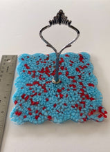 Load image into Gallery viewer, Red and blue rocks small tray. Size 5.5” x 5.5” aprox. Silver handle sold separately
