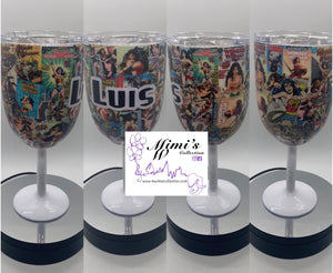 Wonder Woman Inspired Wine Tumbler 12oz