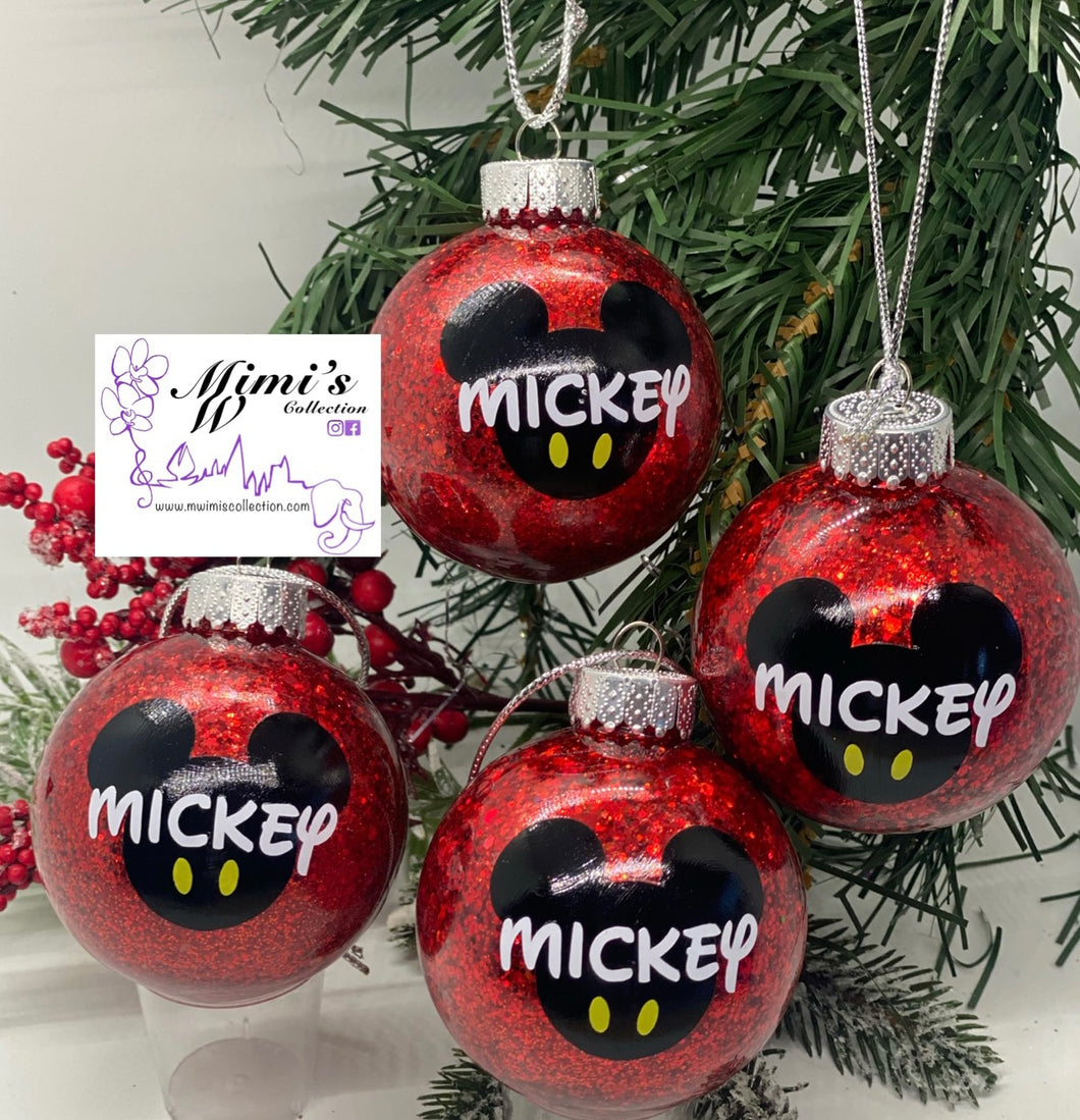 3” Mickey Inspired Christmas Ornaments