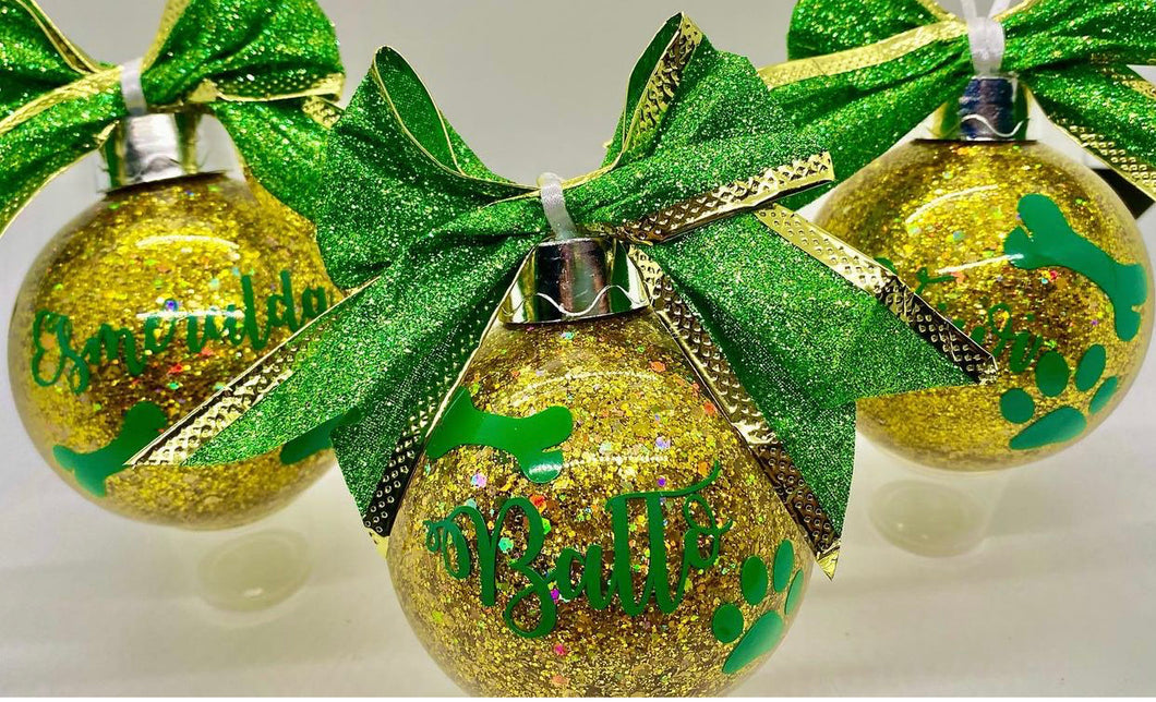 Gold & Green Christmas Ornaments