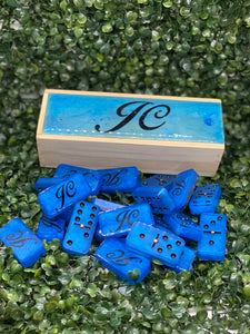 Blue Personalized Dominoes