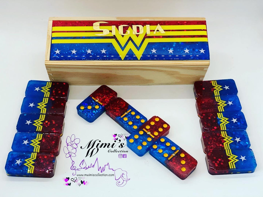 Yellow Wonder Woman Inspired Dominoes