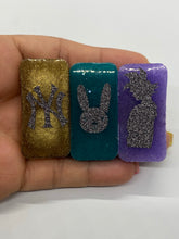 Load image into Gallery viewer, Teal Glitter Dominoes
