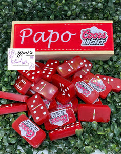 Coors Light Inspired Red Dominoes