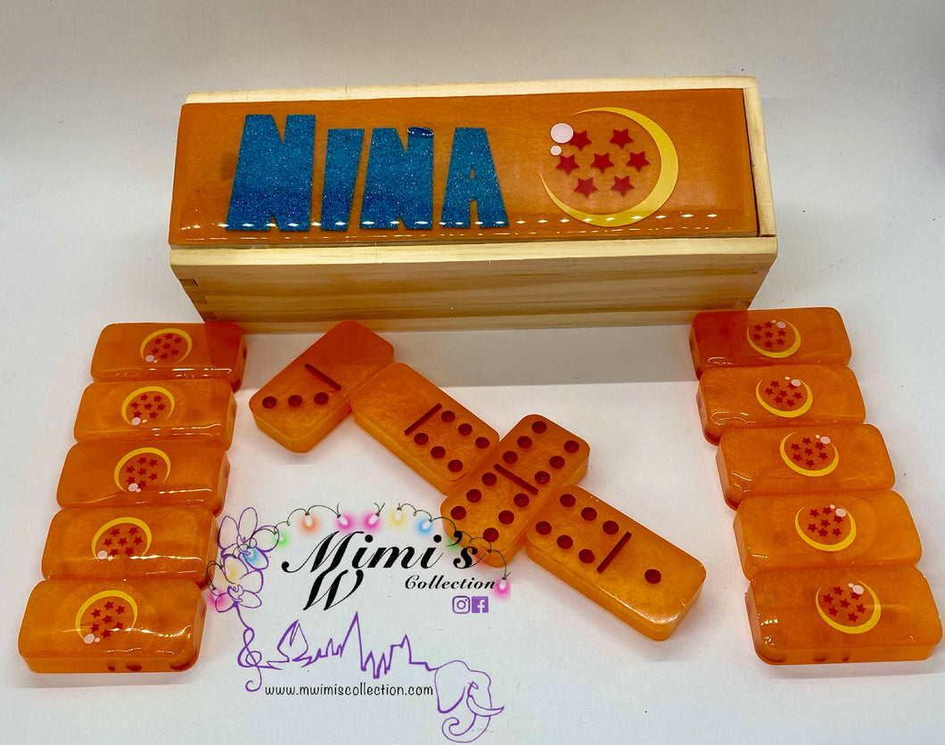 Orange Dragon Ball Inspired Dominoes