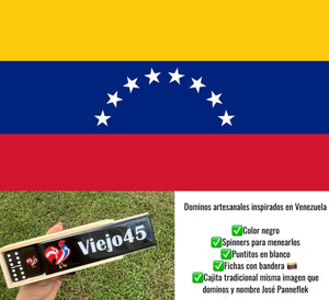 Venezuela Inspired Black Dominoes