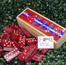 Load image into Gallery viewer, Red Sox Inspired Red Dominoes (Personalized Box)
