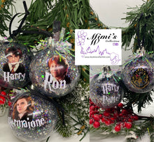 Load image into Gallery viewer, 2” Harry Potter Inspired Black Ornaments (Set of 5)
