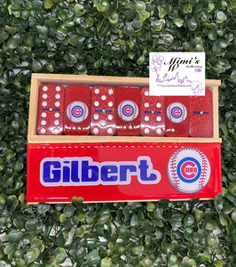 Chicago Cubs Inspired Red Dominoes