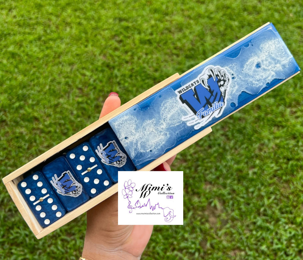 Wildcats Inspired Blue Dominoes