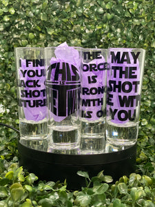 Star Wars Inspired Shot Glasses Set of 4