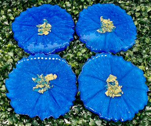 Royal Blue Resin Coasters