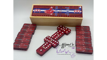 Load image into Gallery viewer, Red Sox Inspired Red Dominoes (Personalized Box)
