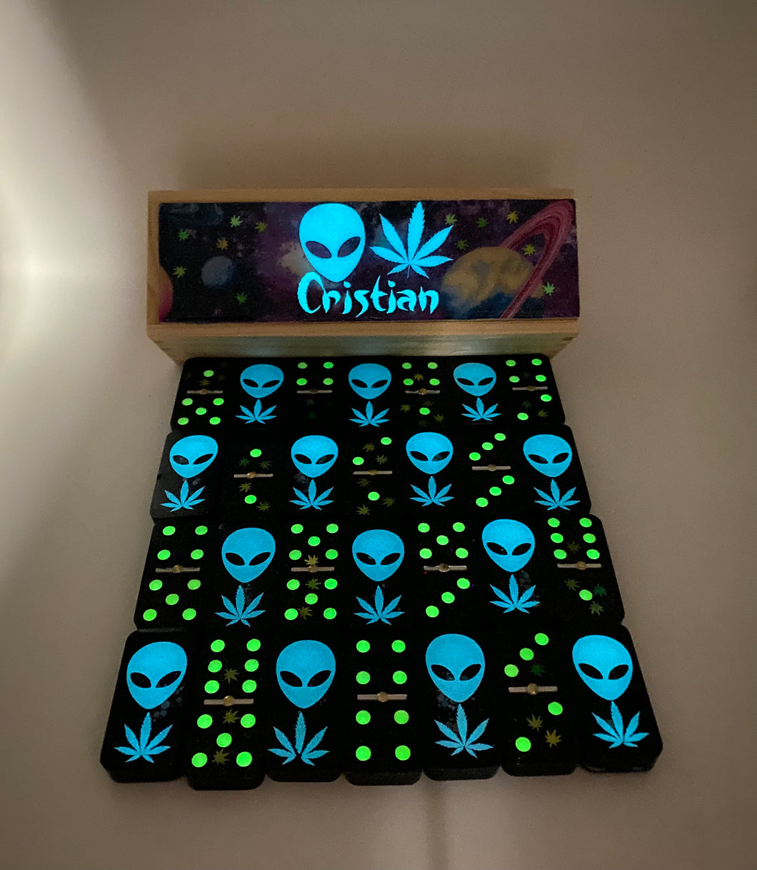 Alien & Plant Inspired Black Dominoes