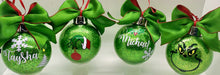 Load image into Gallery viewer, 3” Grinch Inspired Ornaments
