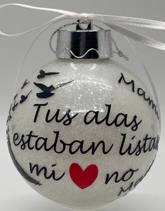3” White Individual Christmas Ornaments